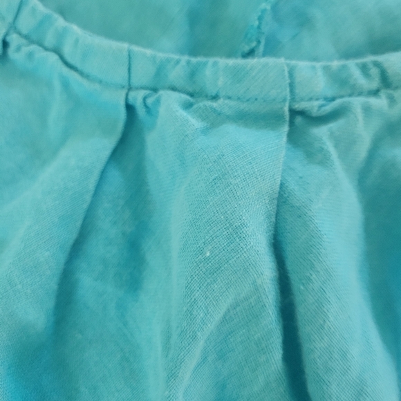 Flax sleeveless linen top blouse tank blue size 4-6 small - Picture 2 of 6